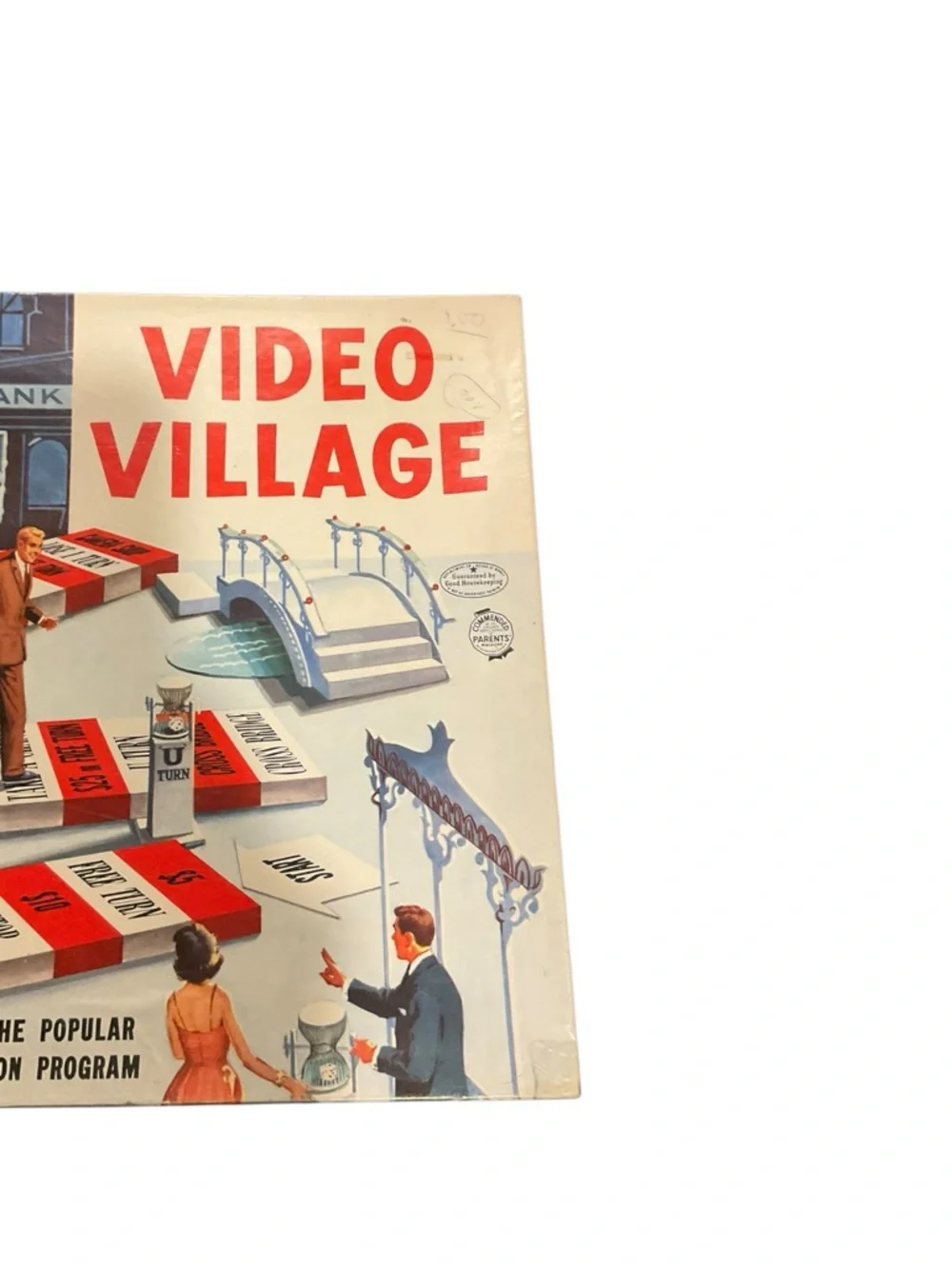 Source Unknown Video Village Board Game Box Red White Blue